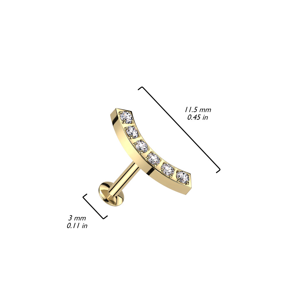 Labret Boog Glad Zirconia