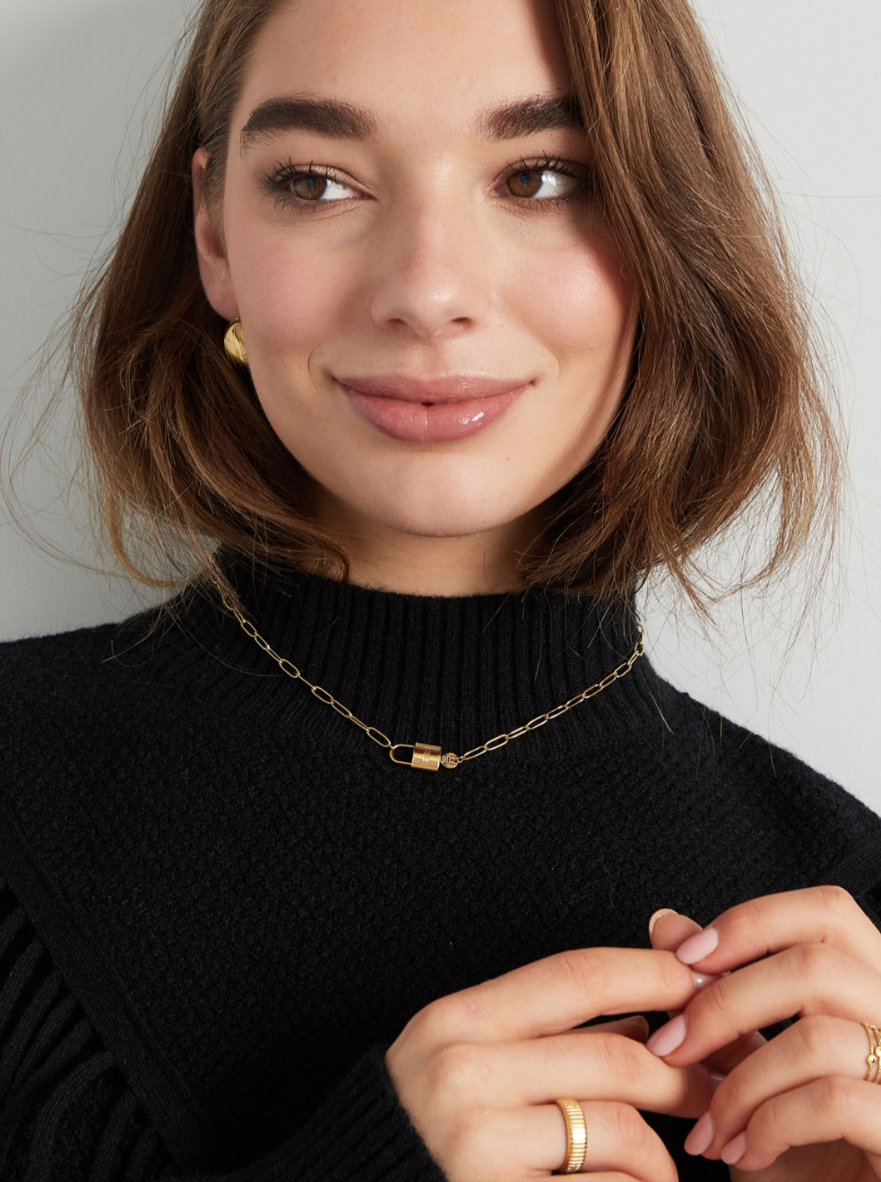 Ketting Slot & Sleutel Goudkleurig