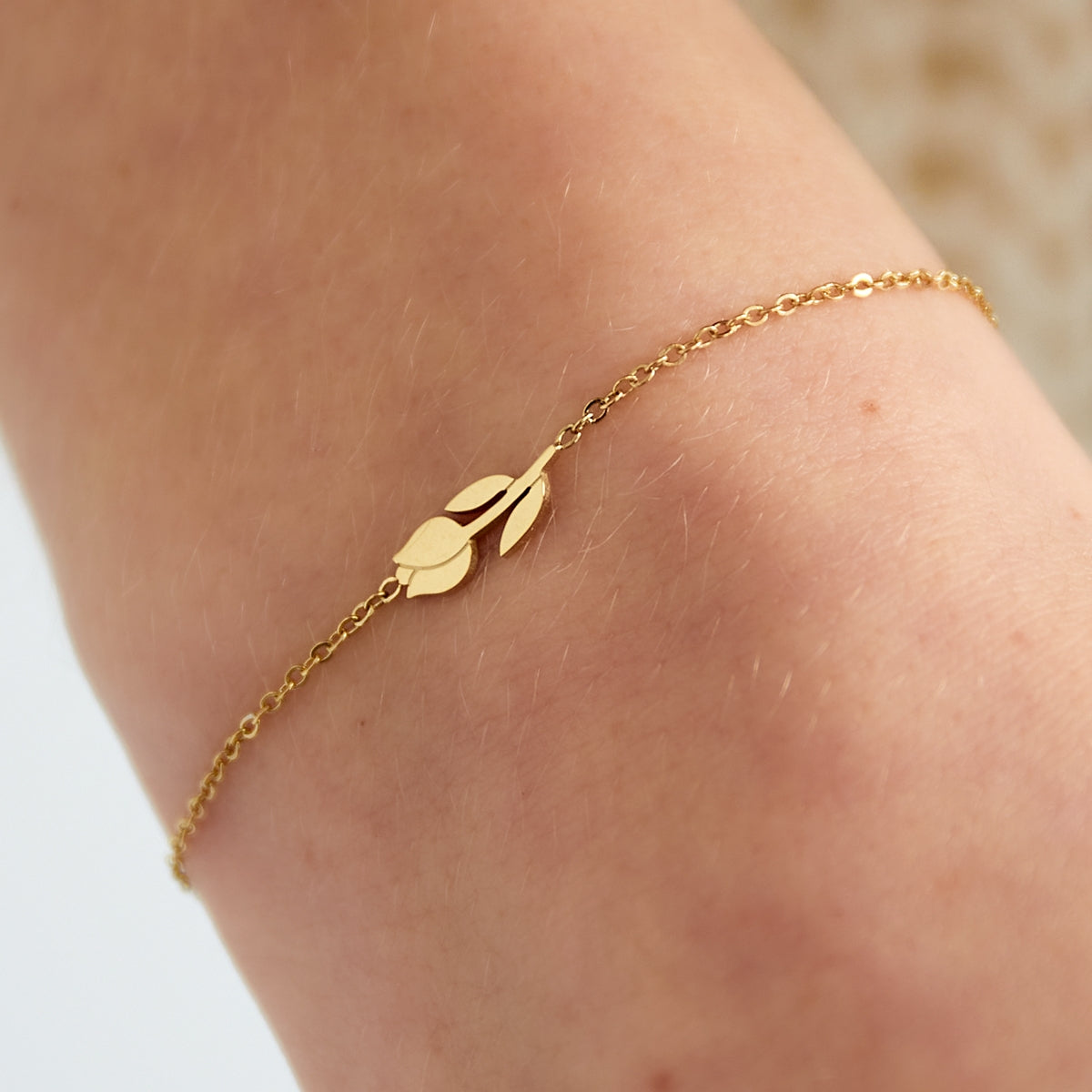 Armband Tulp Goudkleurig