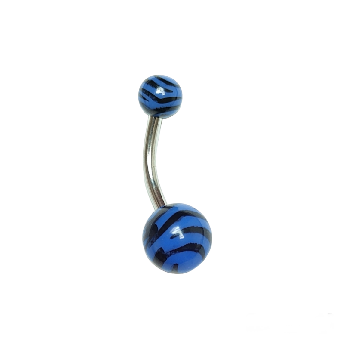 Navelpiercing Blauw Tijger Print