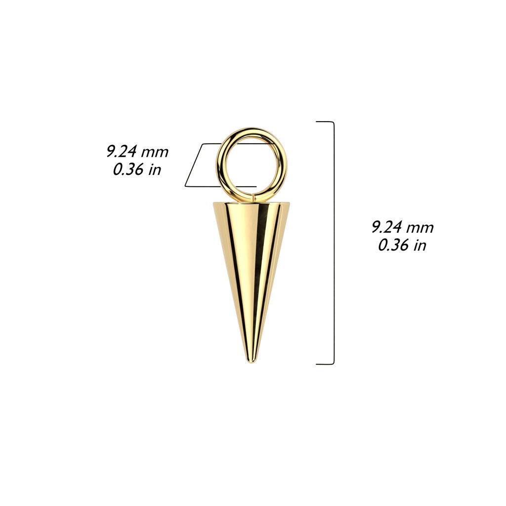 Piercing Bedel Spike Cone Zwart