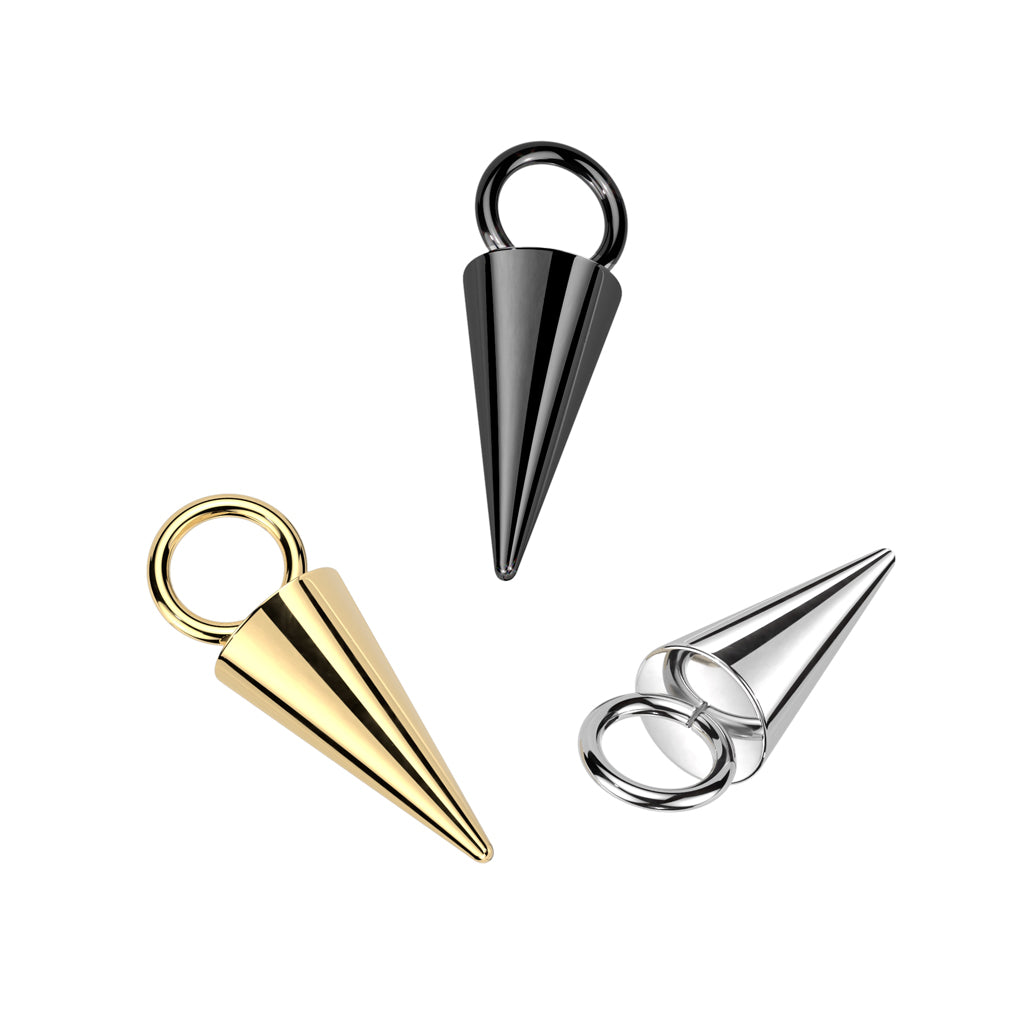 Piercing Bedel Spike Cone Zwart