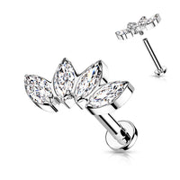 Labret Titanium Marquise 