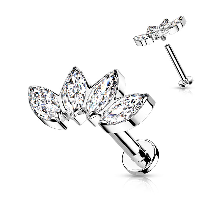 Labret Titanium Marquise 
