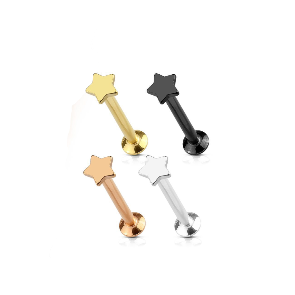 Labret Mini Ster Goudkleurig - Chirurgisch Staal
