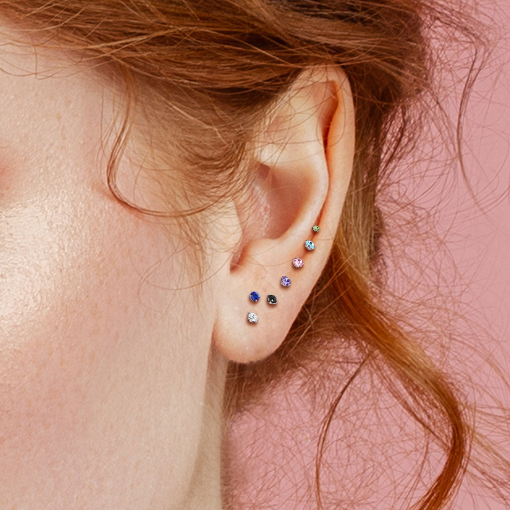Labret Zirconia Goudkleurig - Chirurgisch Staal