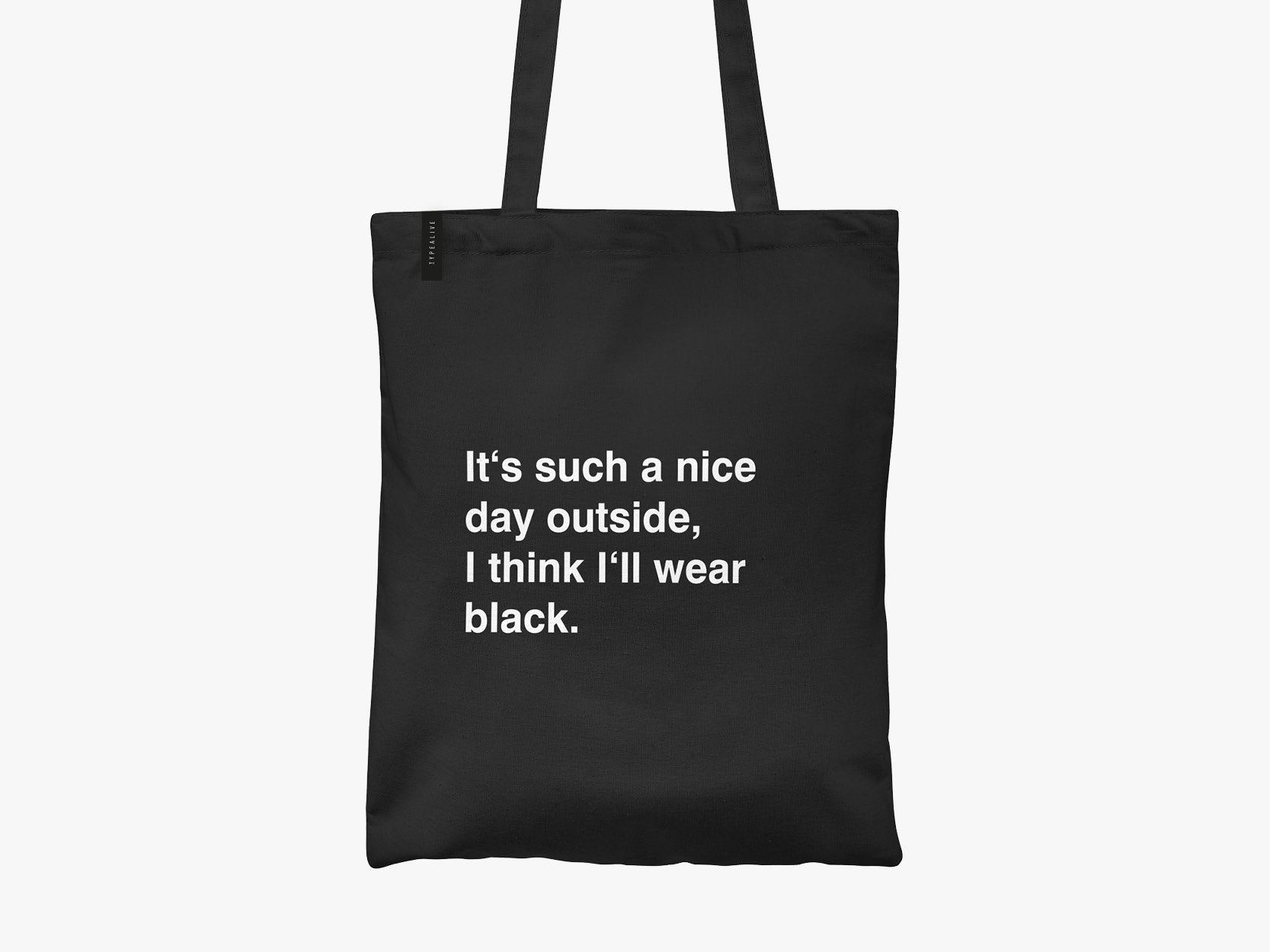 Tote Bag Wear Black TYPEALIVE®