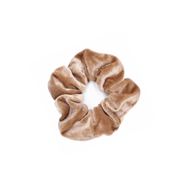 Scrunchie Fluwelenlook Camel