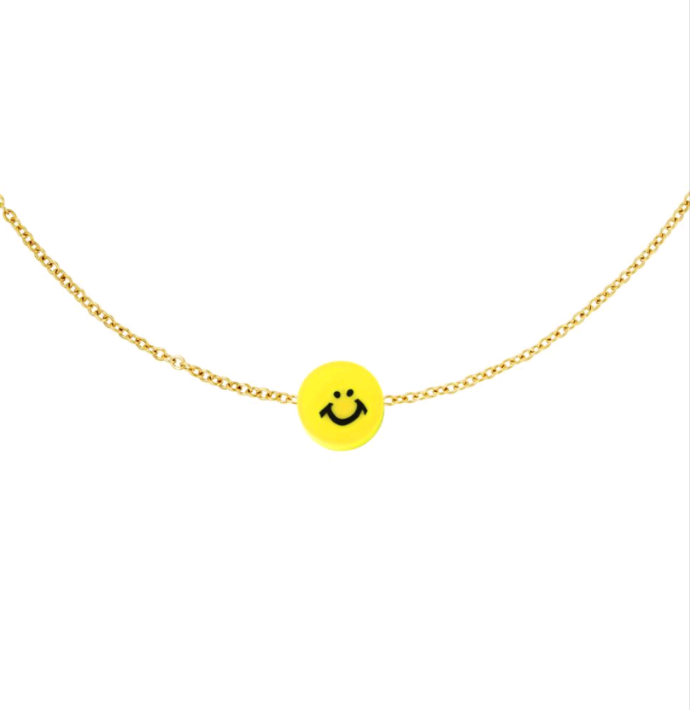 Ketting Smiley Geel