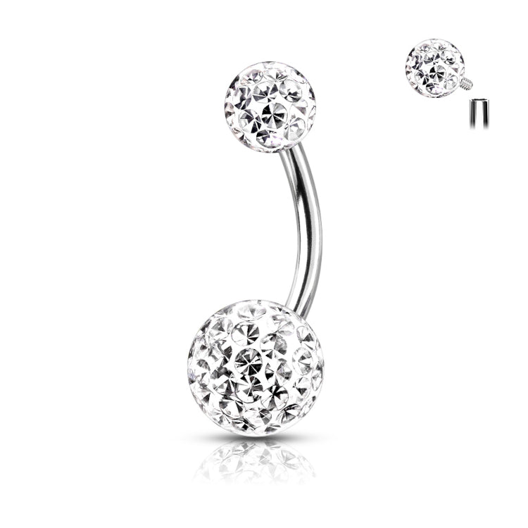 Navelpiercing Multi Kristal