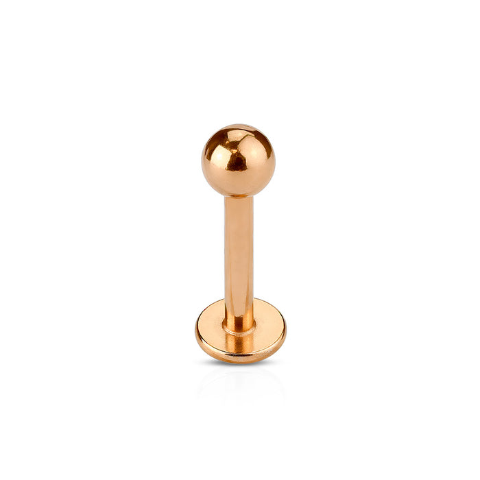 labret rosékleurig, chirurgisch staal, voor tragus, lip, helix
