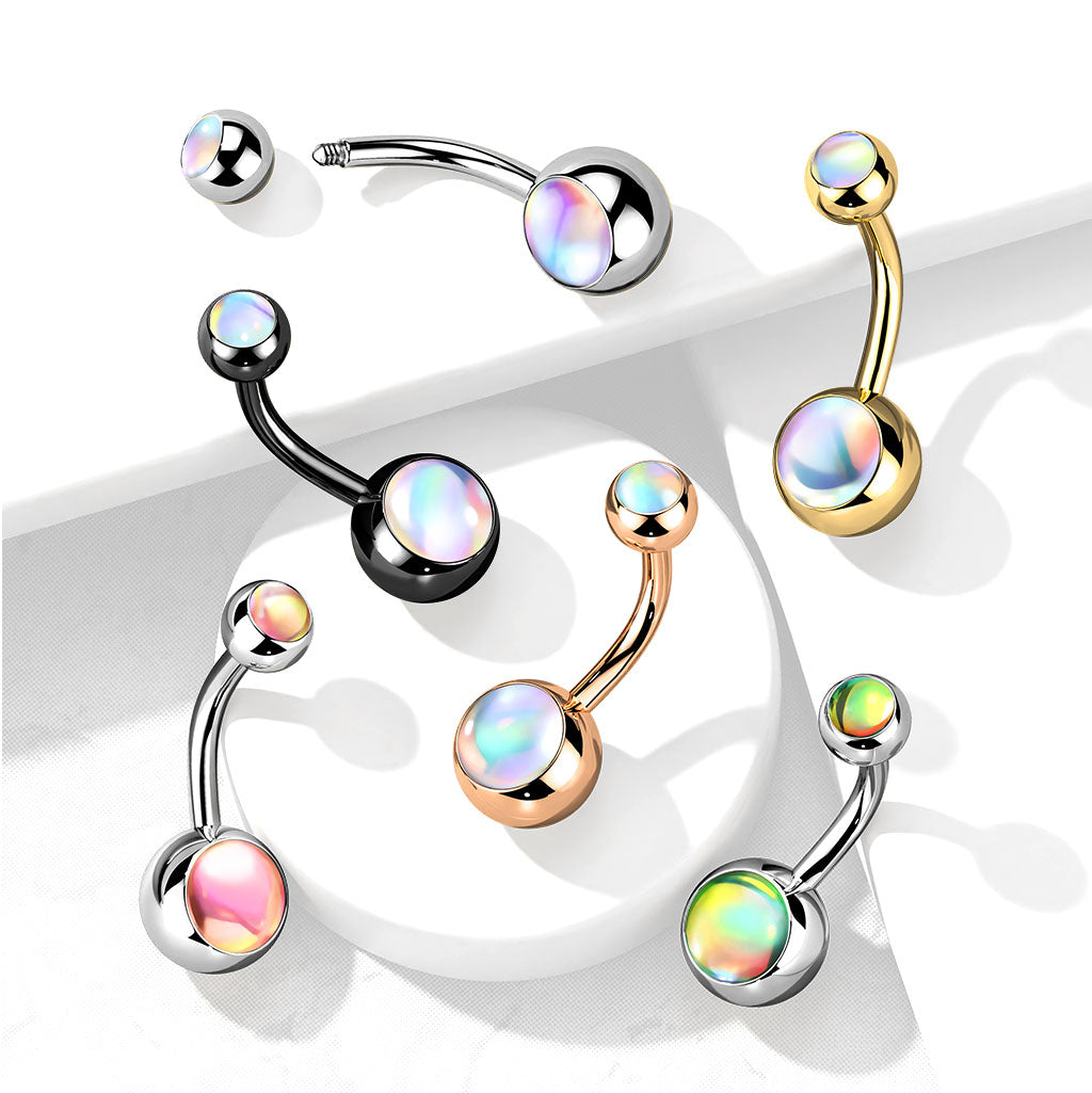 Navelpiercing Multicolor Gladde Steen