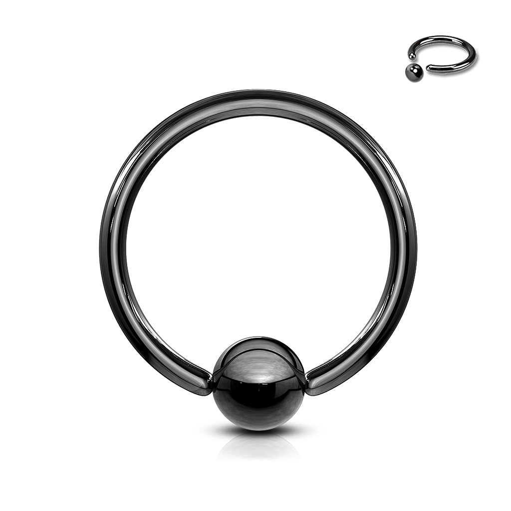 Close Ball Ring Zwart