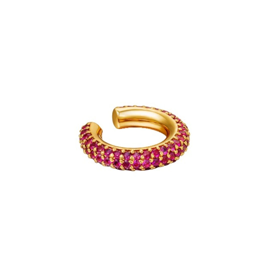 Oor Manchet Cuff Zirconia Roze