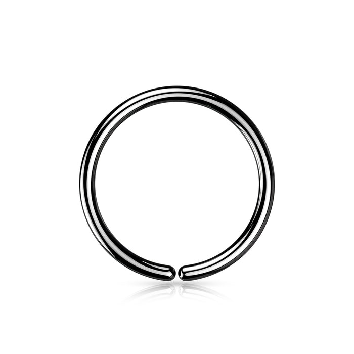 Zwart neusringetje 0.8mm – chirurgisch staal, voor nostril piercing