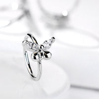 Piercing ringetje met vlinder in zilverkleur